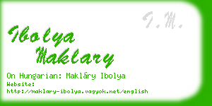 ibolya maklary business card